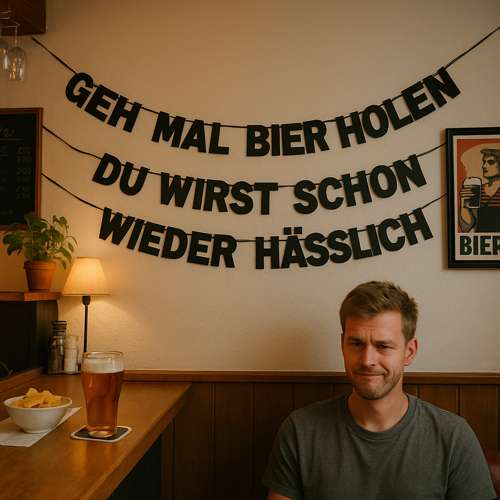 GEH MAL BIER HOLEN DU WIRST SCHON WIEDER HÄSSLICH
