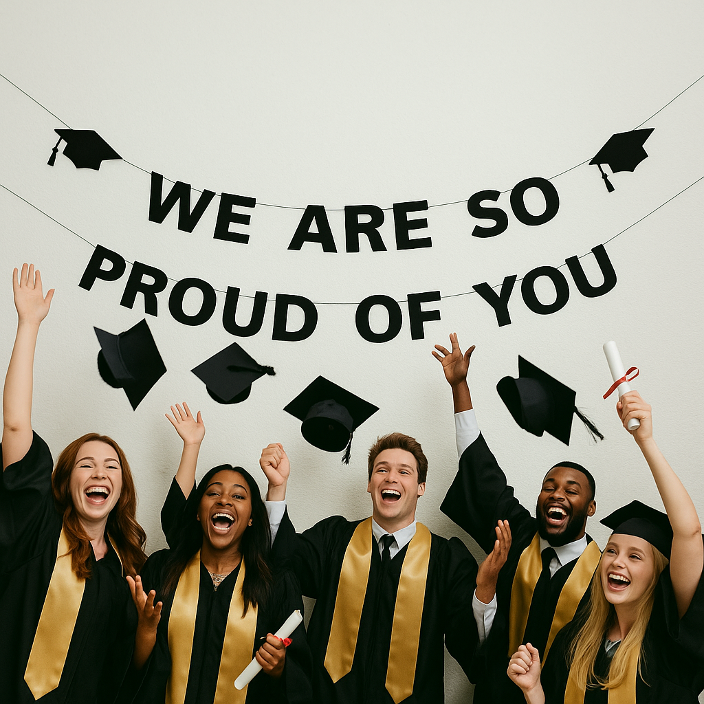 WE ARE SO PROUD OF YOU